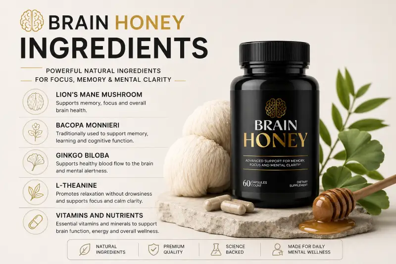 Brain Honey Review 2026: My Real Results After 30 Days 10 Brain Honey Ingredients