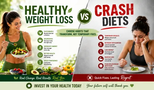 How to Lose Weight Naturally: A Practical Guide for 2026 10 Healthy Weight Loss vs Crash Diets