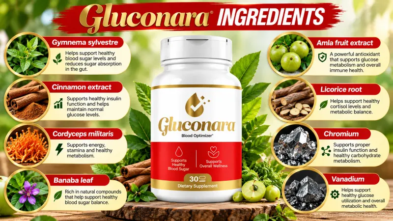 Gluconara Review 2026: Blood Sugar Support, Benefits & Results 13 Gluconara Ingredients Guide
