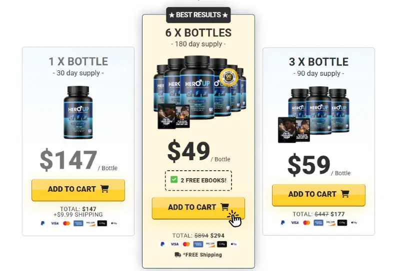 HeroUp: Does It Support Male Energy & Performance? Full Review 13 Hero Up Pricing Details